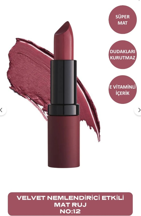 Golden Rose Velvet Matte Lipstick  No 12