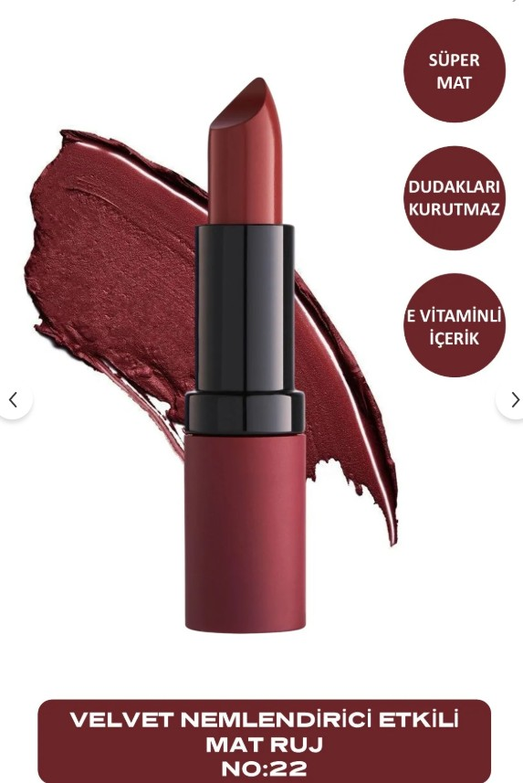 Golden Rose Velvet Matte Lipstick  No 22