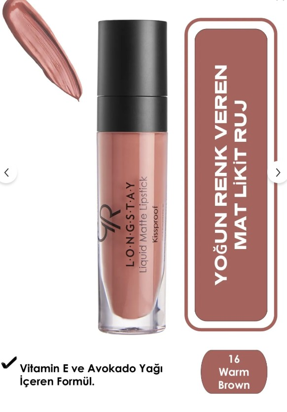 Golden Rose Longstay Liquid Matte Lipstick No:16