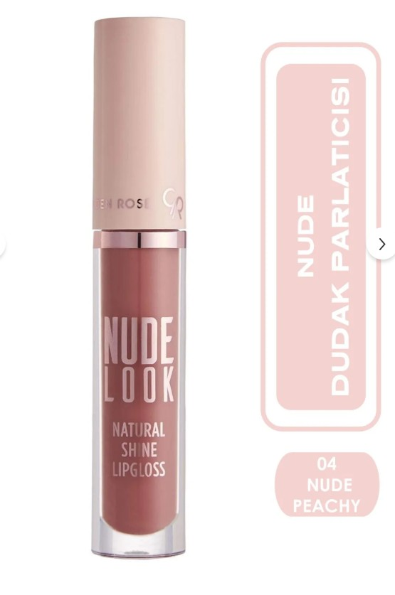 Golden Rose Nude Look Natural Shine Lipg. No:04Peachy Nude