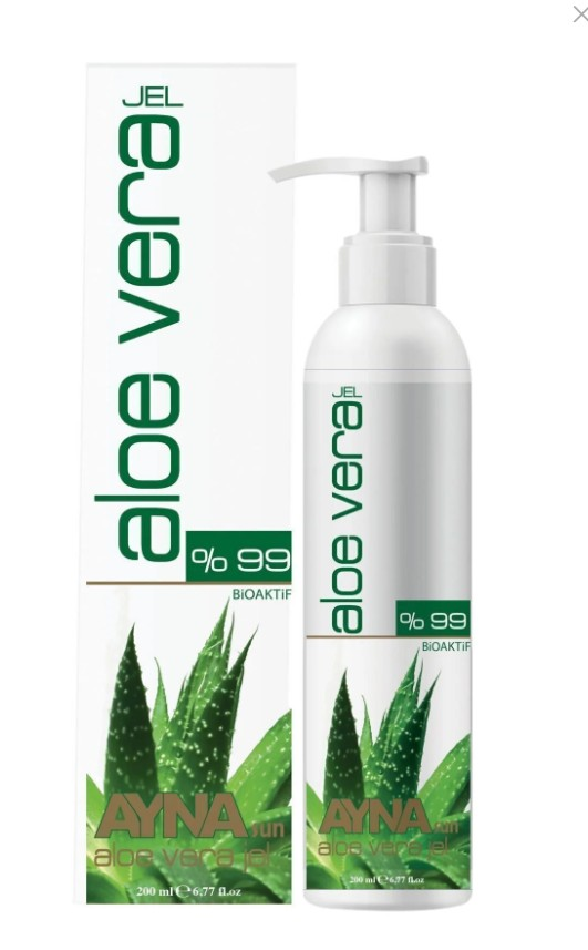 Ayna Sun Aloe Vera Jel Tüm Cilt Tipleri Için Nemlendirici 200 ml %99 Bioaktif