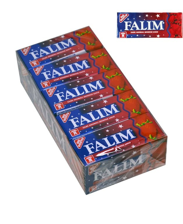 Falım Şekersiz Sakız Çilek Aromalı 5 li 7 g x 20 Adet
