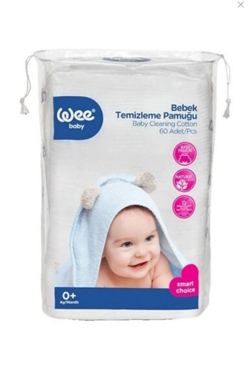 Wee Baby Wee Bebek Temizleme Pamuğu 60'lı