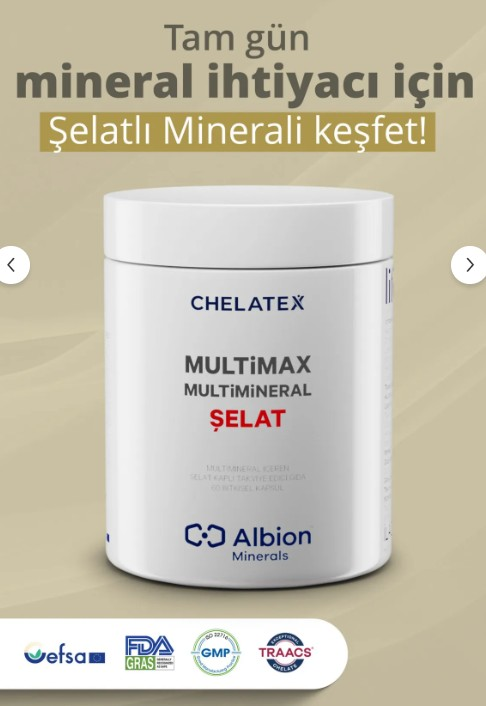 Chelatex Multimax Multimineral Şelat Takviye Edici Gıda 60 Bitkisel Kapsül
