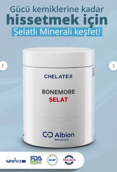 Chelatex Bonemore Kalsiyum Magnezyum İçeren 60 Bitkisel Kapsül