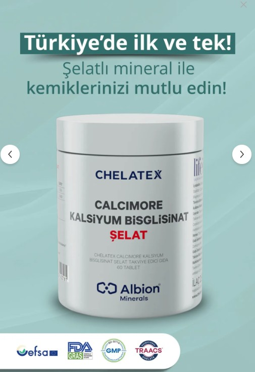 Chelatex Calcimore Kalsiyum Bisglisinat 60 Bitkisel Tablet
