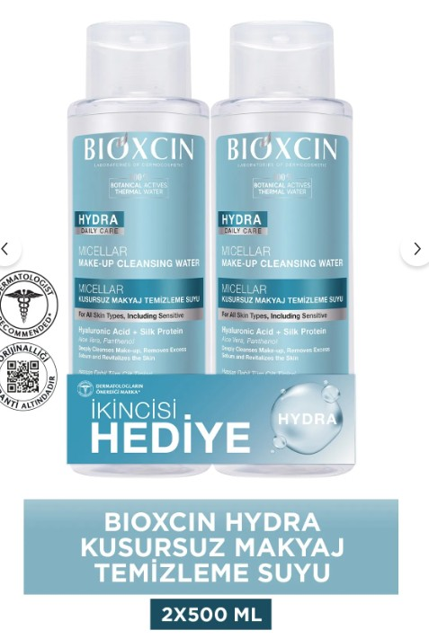 Bioxcin Hydra Micellar Kusursuz Makyaj Temizleme Suyu 500 ml 1 ALANA 1 HEDİYE