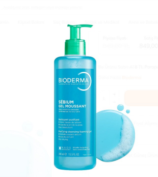 Bioderma Sebium Foaming Gel 400 Ml Numune Hediyeli