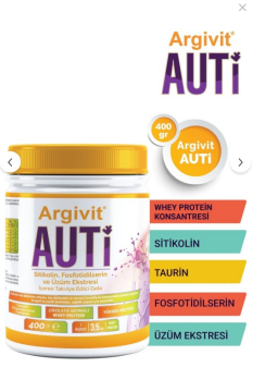 Argivit Auti Taurin, Sitikolin, Fosfotidilserin ve Üzüm Ekstresi İçeren Gıda Takviyesi 400 gr