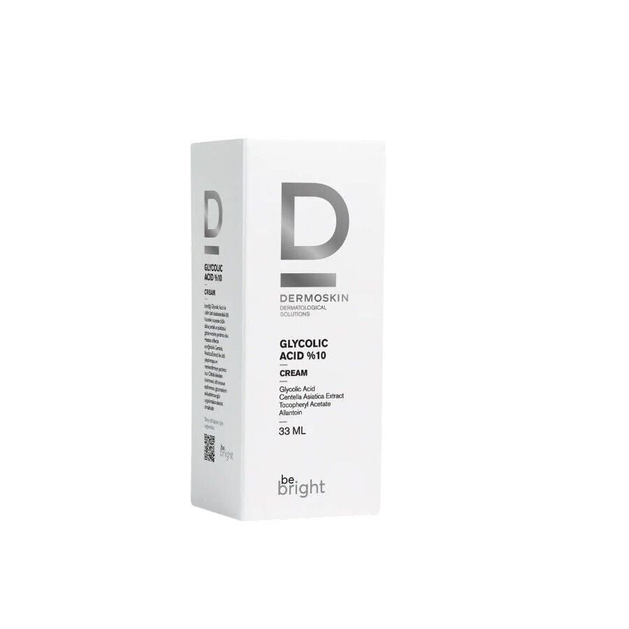 Dermoskin Be Bright Glycolic Acid %10 Nemlendirici Krem | Gözenek Sıkılaştırıcı | Cilt Tonu Eşitleyici | 33 ML