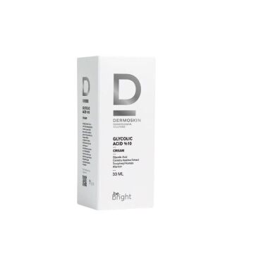 Dermoskin Be Bright Glycolic Acid %10 Nemlendirici Krem | Gözenek Sıkılaştırıcı | Cilt Tonu Eşitleyici | 33 ML