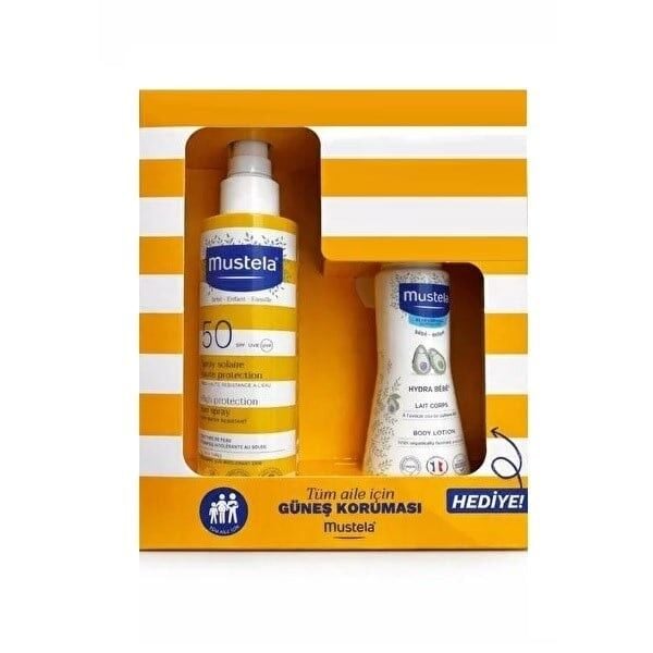 Mustela Güneş Losyon Sprey 200 Ml Spf 50+ 100 Ml Hydra Bebe Hediyeli 2026 Kofre