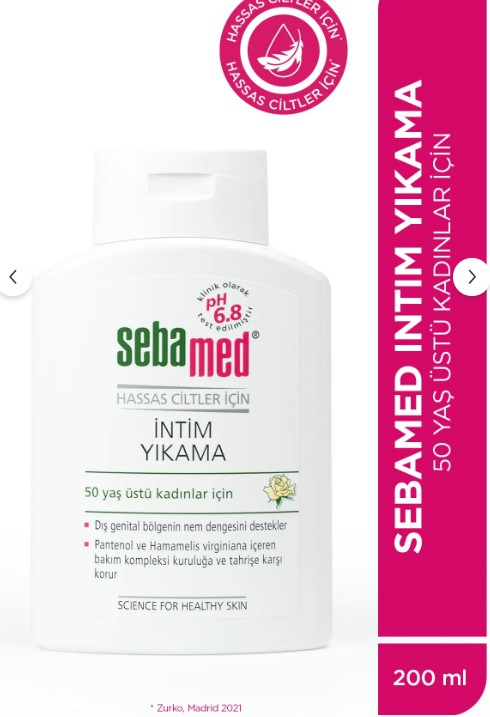 Sebamed Kuruma ve İrritasyon Karşıtı Menopoz İntim Yıkama - Hassas Cilt Dış Genital Bölge Temizleyici 200ml