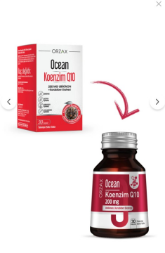 Orzax Ocean Koenzim Q10 200 mg Ubikinon 30 Kapsül