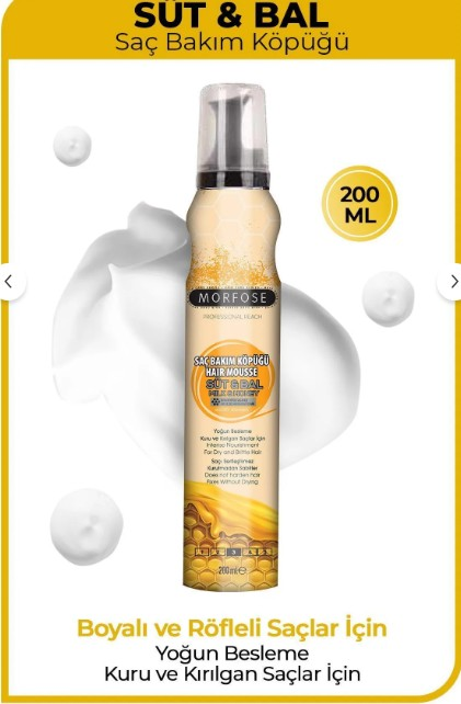 Morfose N.G. Saç Köpüğü Süt Bal 200 Ml